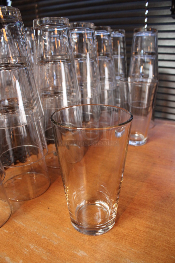 24 Beverage Glasses. 3.5x3.5x6. 24 Times Your Bid! (bar)
