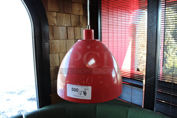 12 Red Ceiling Mount Lamps. 12x12x11. 12 Times Your Bid! BUYER MUST REMOVE. (dining room) - Image 3 of 5