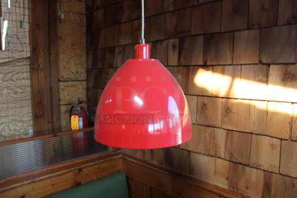 12 Red Ceiling Mount Lamps. 12x12x11. 12 Times Your Bid! BUYER MUST REMOVE. (dining room) - Image 4 of 5