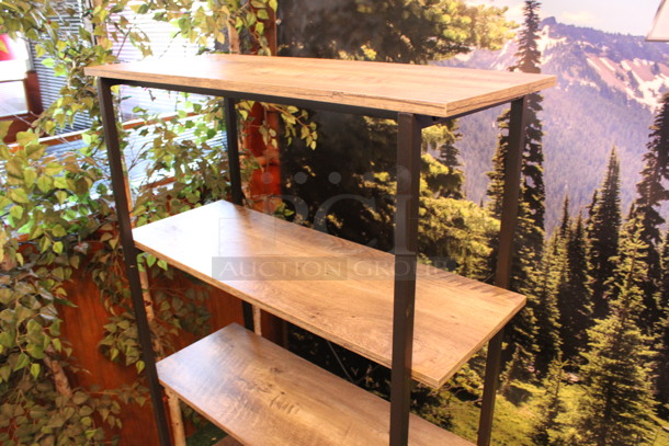 Metal and Wooden 5 Tier Shelving Unit. 32x13x60. (dining room) - Image 4 of 4