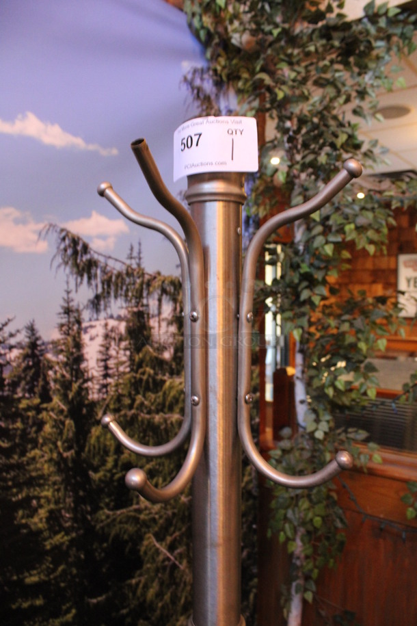 Metal Coat Rack. 11x11x69. (dining room) - Image 4 of 5