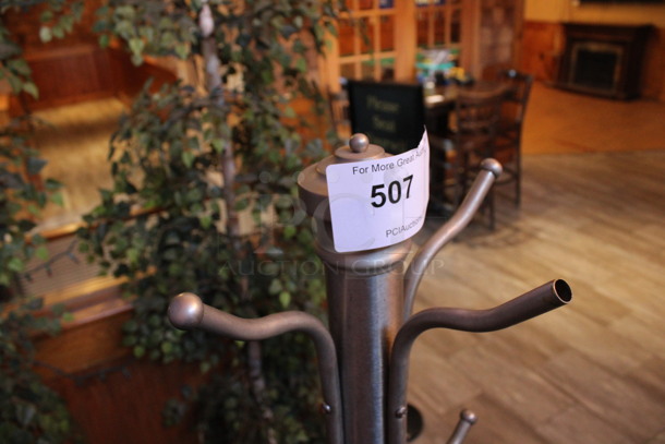 Metal Coat Rack. 11x11x69. (dining room) - Image 5 of 5