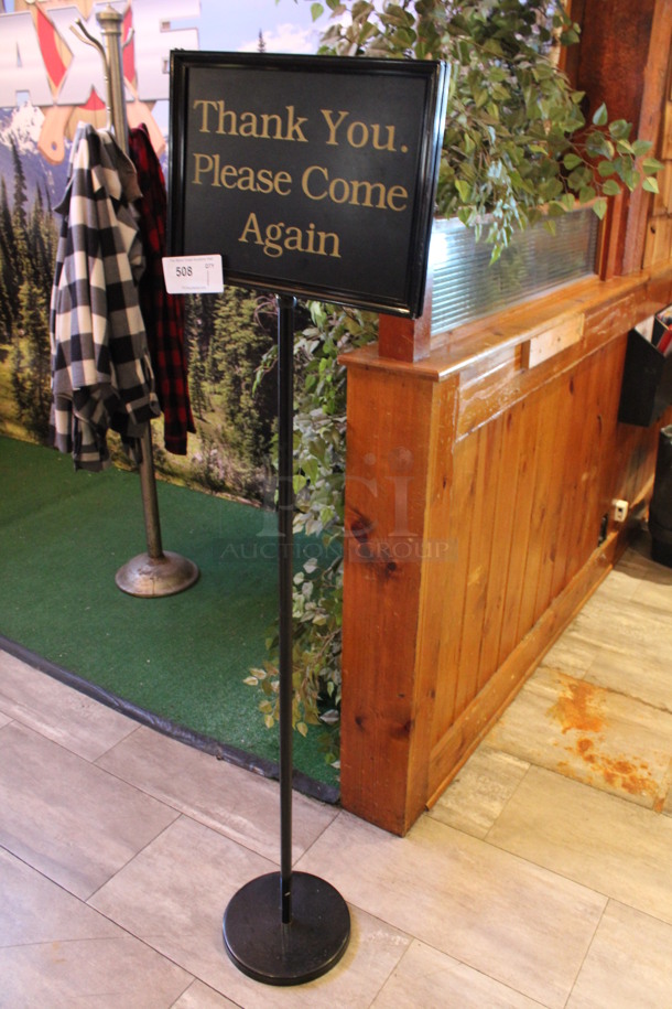 Metal Floor Style Sign. 15.5x10x60. (dining room) - Image 2 of 3