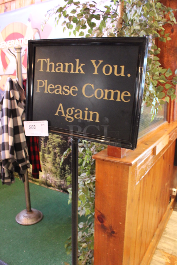Metal Floor Style Sign. 15.5x10x60. (dining room) - Image 3 of 3
