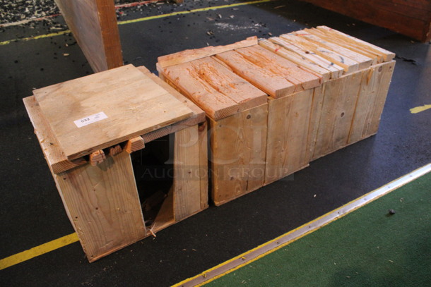 3 Wooden Boxes. 19x20x19. 3 Times Your Bid! (dining room)