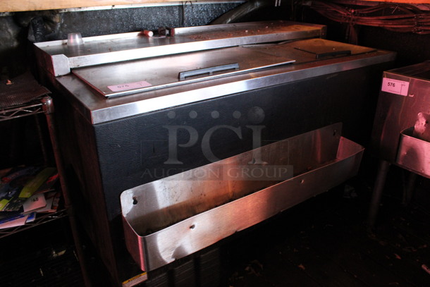 Beverage Air Model GF48L Stainless Steel Commercial Back Bar Cooler w/ 2 Sliding Lids and Speedwell. 115 Volts, 1 Phase. 48x31x34. (bar on patio) - Image 6 of 6