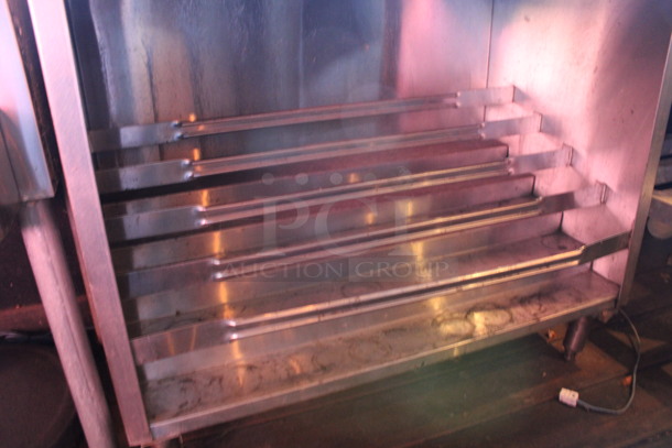 Stainless Steel Commercial Counter w/ Bottle Merchandiser Stand. 35x24x34. (bar on patio) - Image 5 of 6