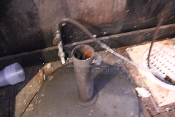 Black Metal Patio Umbrella Stand. 17x17x12. (bar on patio) - Image 3 of 3