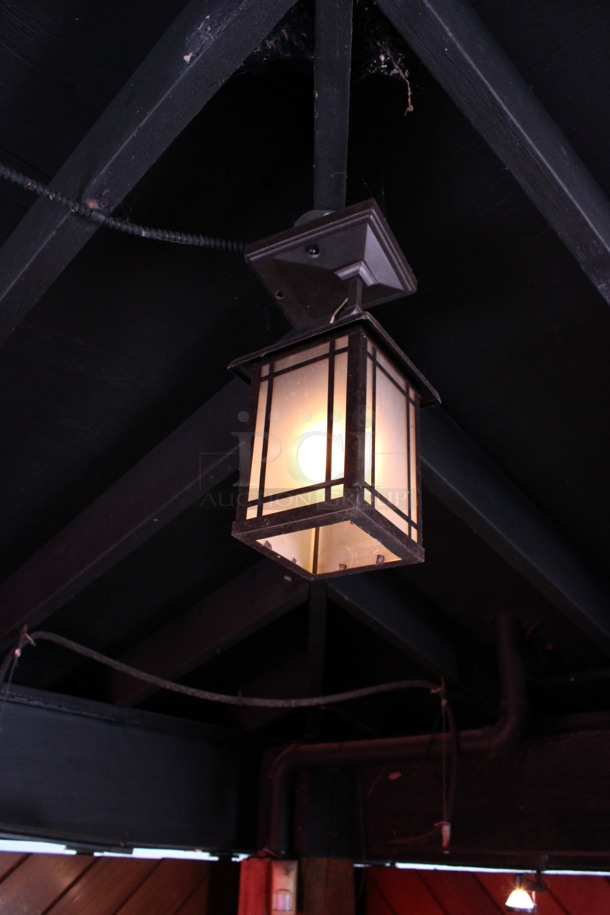 4 Metal Light Fixtures. BUYER MUST REMOVE. 10x10x12. 4 Times Your Bid! (bar on patio) - Image 2 of 3
