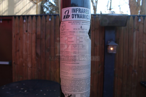 2011 Sunglo Metal Commercial Natural Gas Powered Patio Heater. Unit Does Not Work. BUYER MUST REMOVE. 32x32x95. (patio) - Image 4 of 5