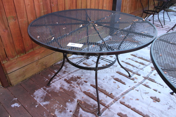 Black Mesh Round Patio Table. 48x48x29. (patio) - Image 3 of 3
