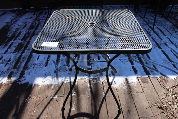 Black Mesh Patio Table. Stock Picture - Cosmetic Condition May Vary. 30x30x29. (patio)