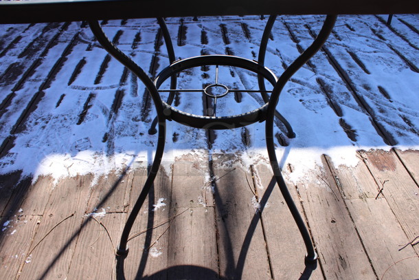 Black Mesh Patio Table. Stock Picture - Cosmetic Condition May Vary. 30x30x29. (patio) - Image 3 of 5
