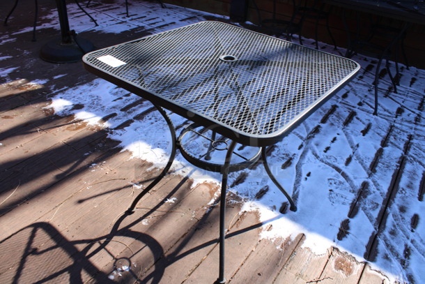 Black Mesh Patio Table. Stock Picture - Cosmetic Condition May Vary. 30x30x29. (patio) - Image 4 of 5