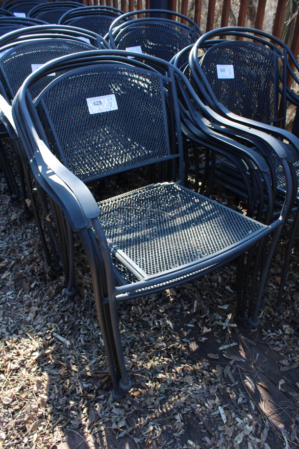 4 Black Mesh Patio Chairs w/ Arm Rests. Stock Picture - Cosmetic Condition May Vary. 23x22x34. 4 Times Your Bid! (patio) - Image 2 of 5