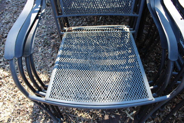 4 Black Mesh Patio Chairs w/ Arm Rests. Stock Picture - Cosmetic Condition May Vary. 23x22x34. 4 Times Your Bid! (patio) - Image 3 of 5