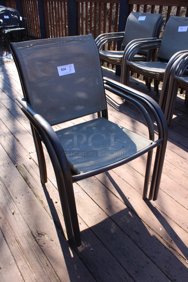 4 Tan Patio Chairs w/ Arm Rests. Stock Picture - Cosmetic Condition May Vary. 23x20x35. 4 Times Your Bid! (patio) - Image 2 of 3