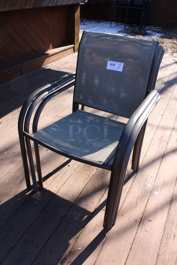 4 Tan Patio Chairs w/ Arm Rests. Stock Picture - Cosmetic Condition May Vary. 23x20x35. 4 Times Your Bid! (patio) - Image 3 of 3