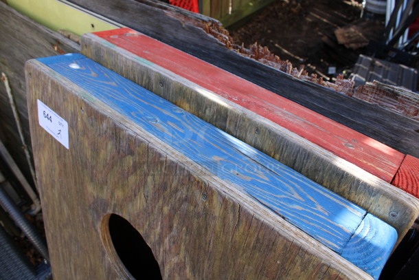 2 Wooden Cornhole Boards w/ 4 Bean Bags. 24x48x4. 2 Times Your Bid! (outside behind kitchen) - Image 4 of 5
