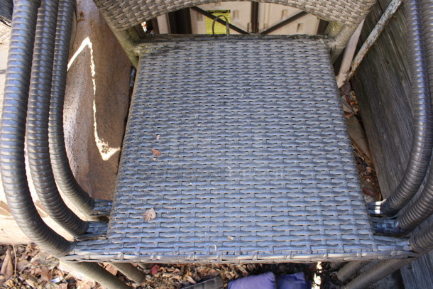 3 Wicker Style Chairs w/ Arm Rests. 22x19x32. 3 Times Your Bid! (outside behind kitchen) - Image 3 of 3