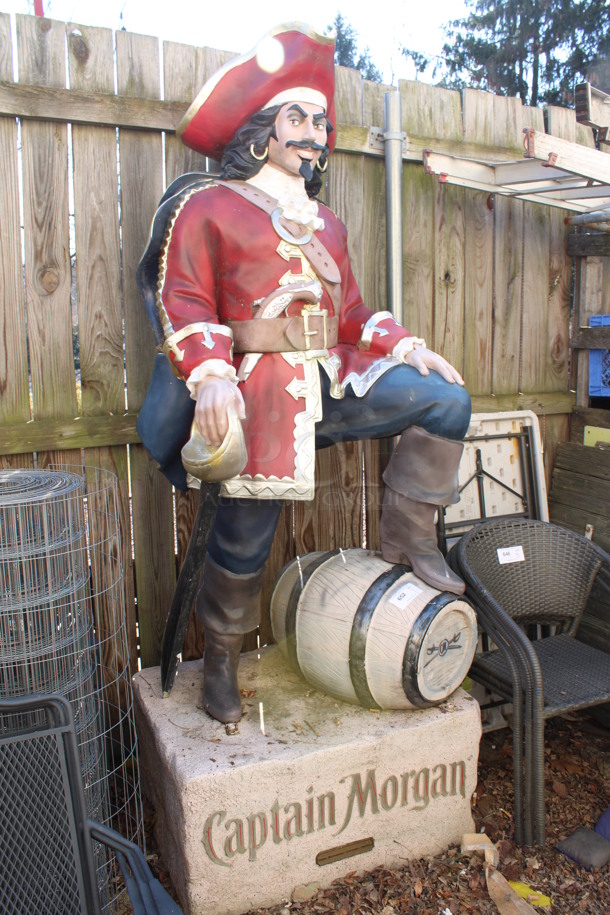 Captain Morgan Floor Style Statue. 37x30x95. (outside behind kitchen) - Image 3 of 7