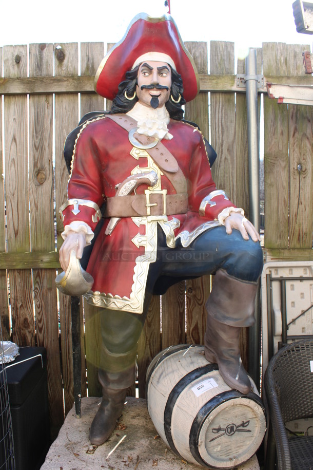 Captain Morgan Floor Style Statue. 37x30x95. (outside behind kitchen) - Image 4 of 7