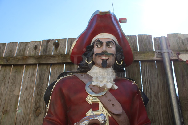 Captain Morgan Floor Style Statue. 37x30x95. (outside behind kitchen) - Image 5 of 7