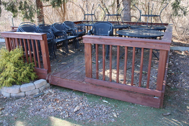 Wooden Deck. BUYER MUST REMOVE. 145x145x42. (backyard)