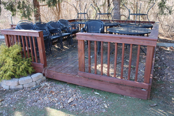 Wooden Deck. BUYER MUST REMOVE. 145x145x42. (backyard) - Image 1 of 5
