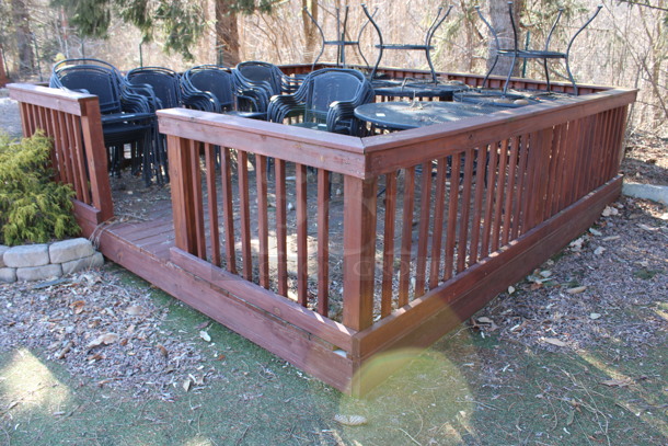 Wooden Deck. BUYER MUST REMOVE. 145x145x42. (backyard) - Image 2 of 5