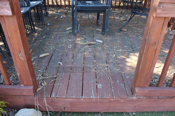 Wooden Deck. BUYER MUST REMOVE. 145x145x42. (backyard) - Image 3 of 5