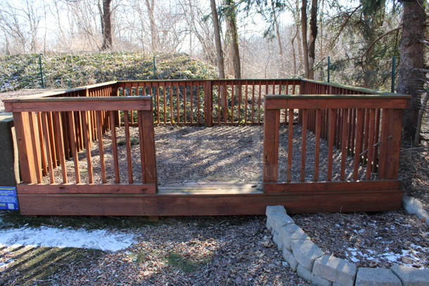 Wooden Deck. BUYER MUST REMOVE. 145x145x42. (backyard)