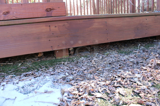 Wooden Deck. BUYER MUST REMOVE. 145x145x42. (backyard) - Image 4 of 4