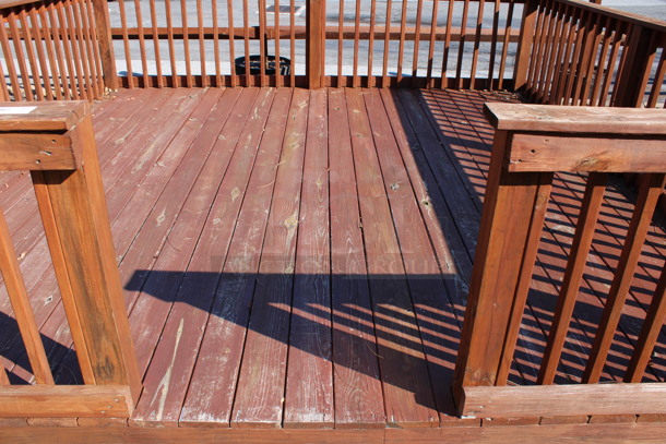 Wooden Deck. BUYER MUST REMOVE. 145x145x42. (backyard) - Image 2 of 4