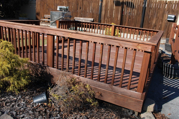 Wooden Deck. BUYER MUST REMOVE. 145x145x42. (backyard) - Image 3 of 4