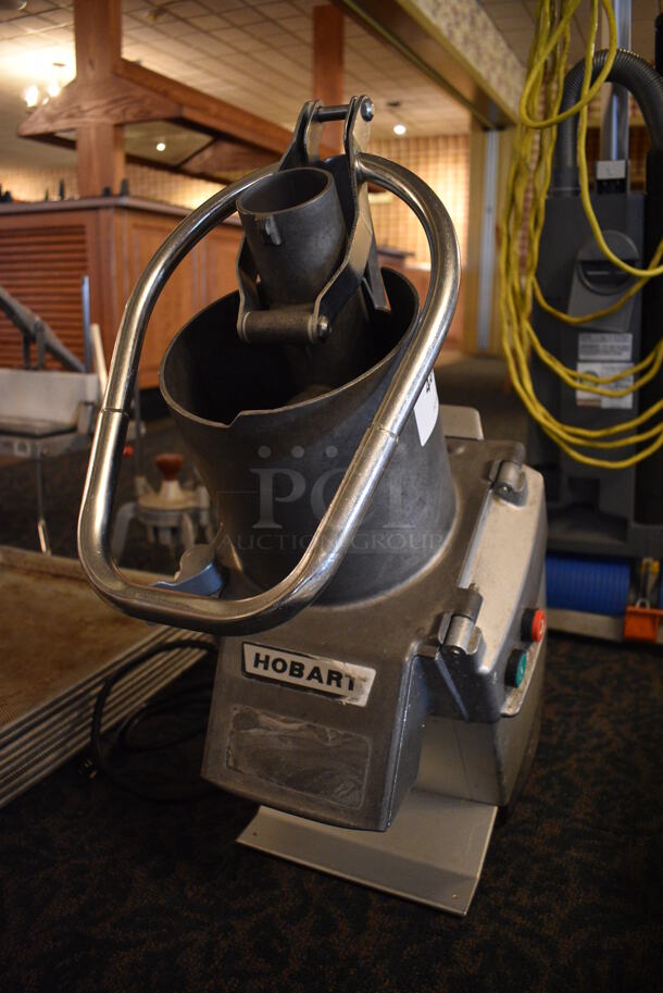 Hobart Model FP250 Metal Commercial Countertop Food Processor. 110-120 Volts, 1 Phase. 11x21x26. Unit Was In Working Condition When Restaurant Closed.  (main dining room)