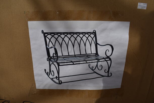 BRAND NEW IN BOX! Cape Craftsman 8MB062 Black Metal Bench. (greenhouse) - Image 1 of 5
