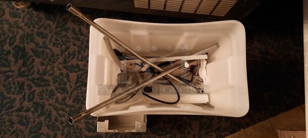 Electro Freeze Model 4000EP-232 Stainless Steel Commercial Air Cooled 2 Flavor w/ Twist Soft Serve Ice Cream Machine w/ Spare Parts on Commercial Casters. 208-230 volts, 3 Phase. 26x39x68.5 (buffet) - Image 10 of 12