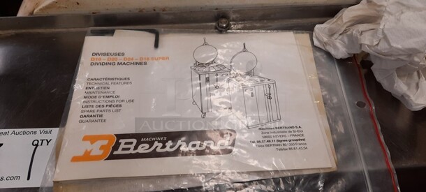 Bertrand Model P3U Metal Commercial Floor Style Dough Divider. Divides Into 36 Balls. 220 Volts, 3 Phase. 22x30x42. Unit Was In Working Condition When Restaurant Closed. (bakery kitchen) - Image 10 of 10