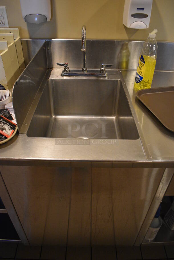 Stainless Steel Commercial Work Station. Does Not Come w/ Contents. BUYER MUST REMOVE. 168x31x43. (employee breakroom) - Image 3 of 5