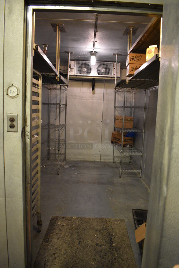 8'x13.5'x8.5' Walk In Freezer w/ Ramp. Does Not Include Contents. Compressor Will Be Taken Down From Roof Prior To Pick Up Day. BUYER MUST REMOVE. Unit Was In Working Condition When Restaurant Closed. (bakery kitchen) - Image 5 of 10