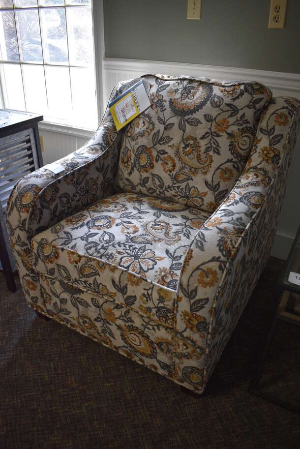 BRAND NEW! Lancer Paisley Patterned Chair w/ Arm Rests. 32x36x36. (garden center) - Image 3 of 5