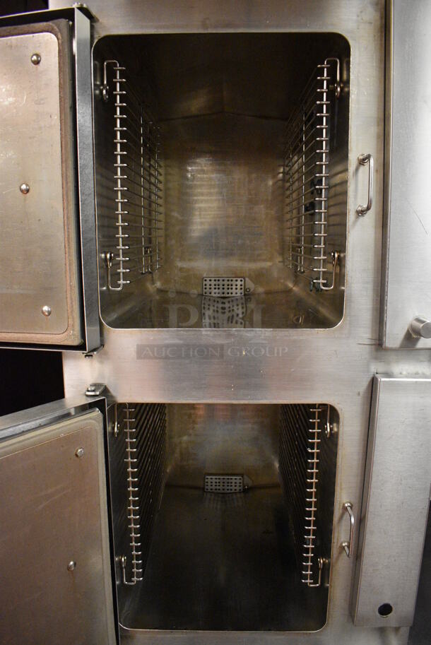 Cleveland Model 24CEA10 Stainless Steel Commercial Floor Style Electric Powered Double Deck Steam Cabinet. 208 Volts, 3 Phase. 24x38x67. Unit Was In Working Condition When Restaurant Closed. (kitchen) - Image 4 of 5