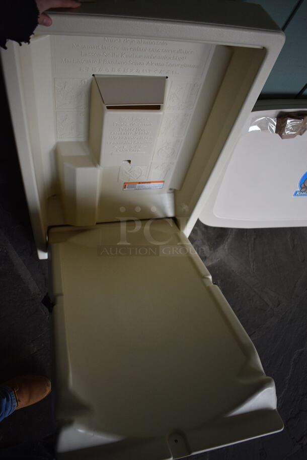 2 Koala Kare Tan Poly Wall Mount Diaper Changing Stations. 35x20x4. 2 Times Your Bid! (lounge) - Image 4 of 4