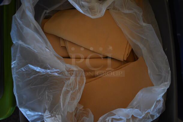 ALL ONE MONEY! Lot of Gray Poly Bin of Tablecloths! Includes 54x54. (main dining room) - Image 5 of 6
