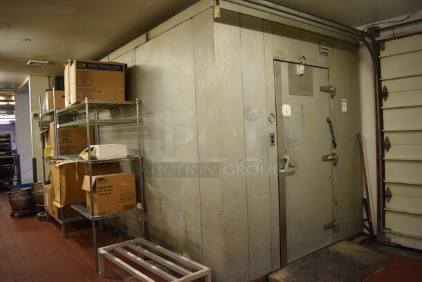 8'x13.5'x8.5' Walk In Freezer w/ Ramp. Does Not Include Contents. Compressor Will Be Taken Down From Roof Prior To Pick Up Day. BUYER MUST REMOVE. Unit Was In Working Condition When Restaurant Closed. (bakery kitchen) - Image 10 of 10