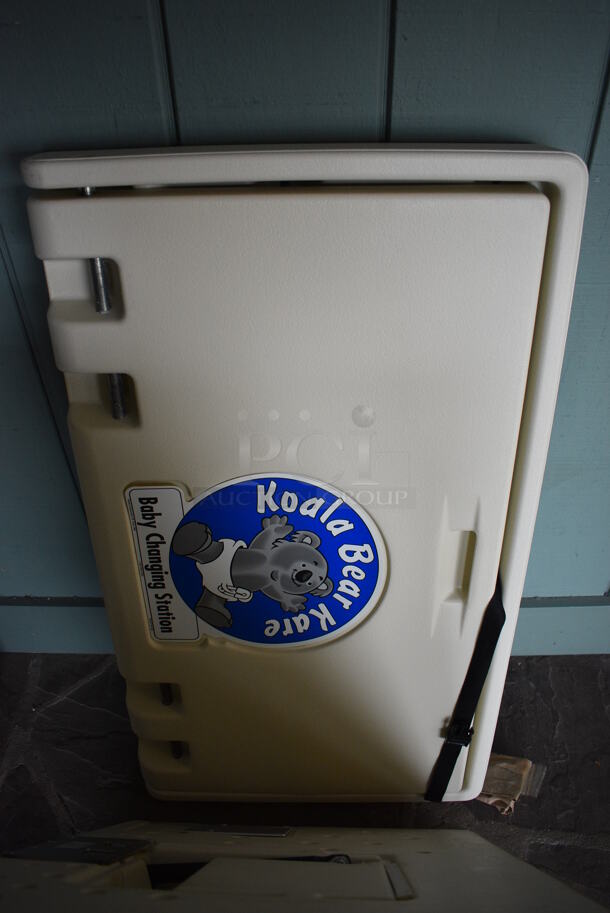 3 Koala Kare Tan Poly Wall Mount Diaper Changing Stations. 35x20x4. 3 Times Your Bid! (lounge) - Image 4 of 5