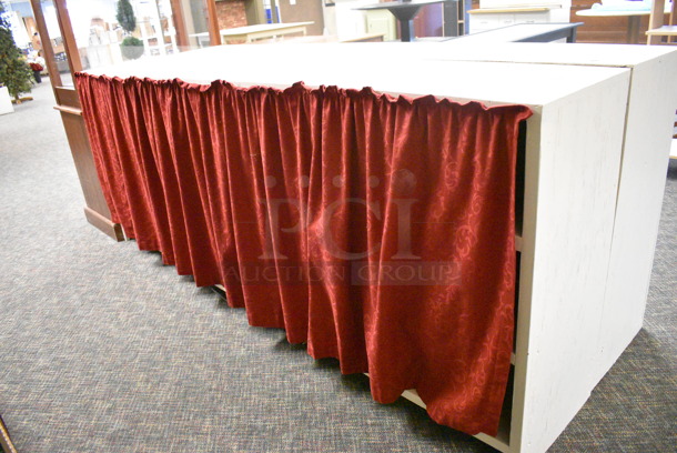 2 White Wooden 21 Cubby Cabinets. 93x16.5x36. 2 Times Your Bid! (garden center) - Image 3 of 4