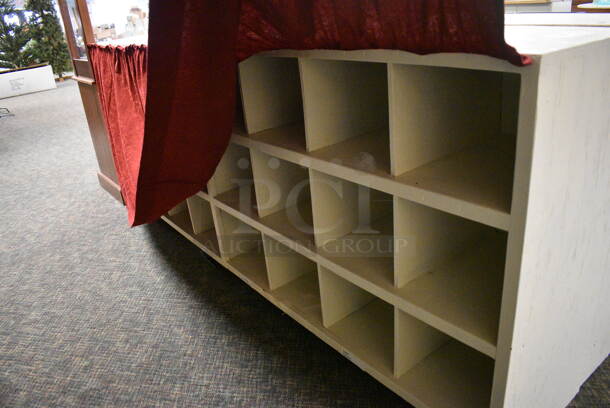 2 White Wooden 21 Cubby Cabinets. 93x16.5x36. 2 Times Your Bid! (garden center) - Image 4 of 4