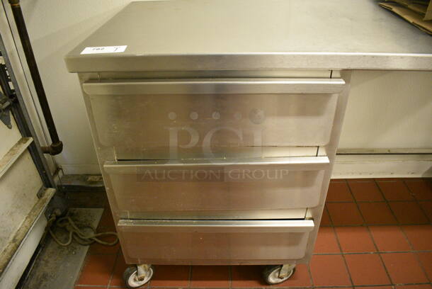Stainless Steel Table w/ 3 Drawers on Commercial Casters. 68x27x36. (bakery kitchen) - Image 3 of 5